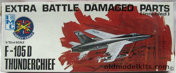 IMC 1/72 F-105D Thunderchief with Optional Battle Damaged Parts, 483-100 plastic model kit